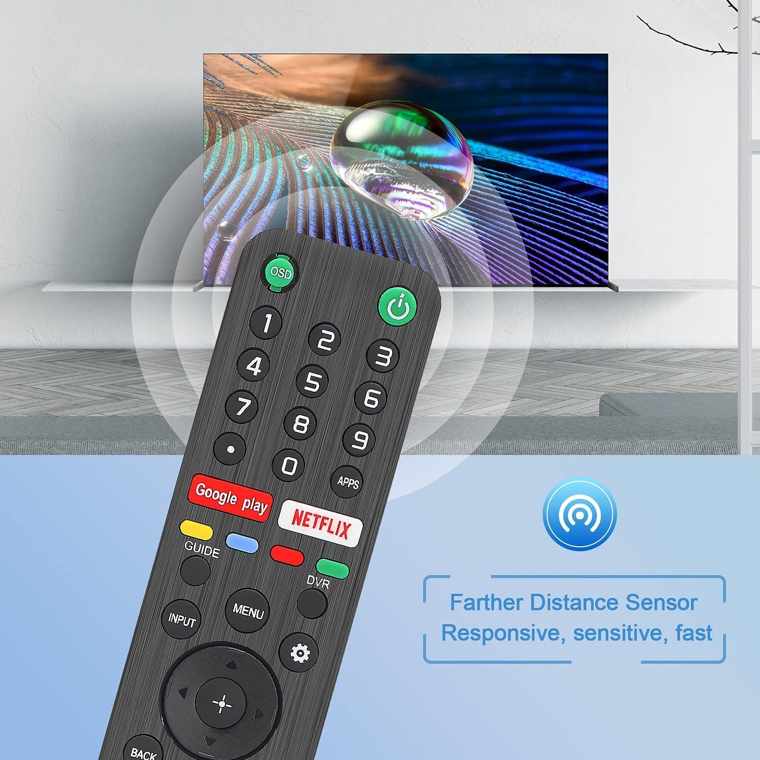 Gvirtue RMF-TX500U Universal Remote Control for Sony Smart TVs 4K UHD HDR LED OLED - Image 4