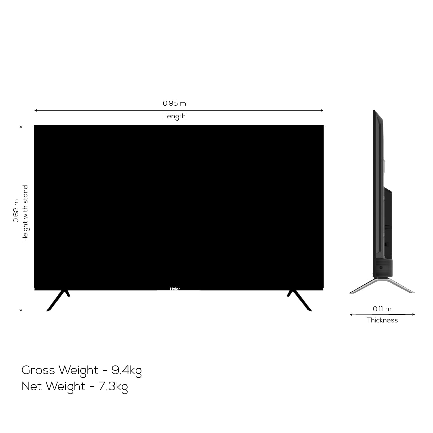 Haier 43-inch 4K Ultra HD Smart LED Google TV L43FG Black - Image 6