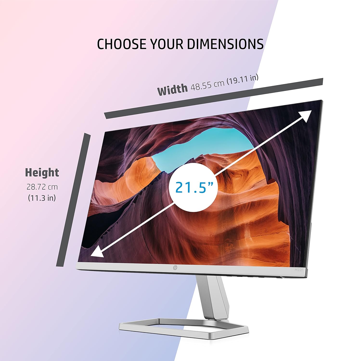 HP M22f 21.5-inch FHD IPS Monitor, Eye Safe Certified, 75Hz, Silver - Image 5
