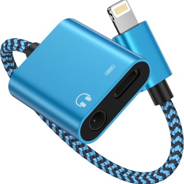 iPhone 14/13/12/11 MFi Certified 2-in-1 Lightning to 3.5mm Audio Adapter with Charging Port