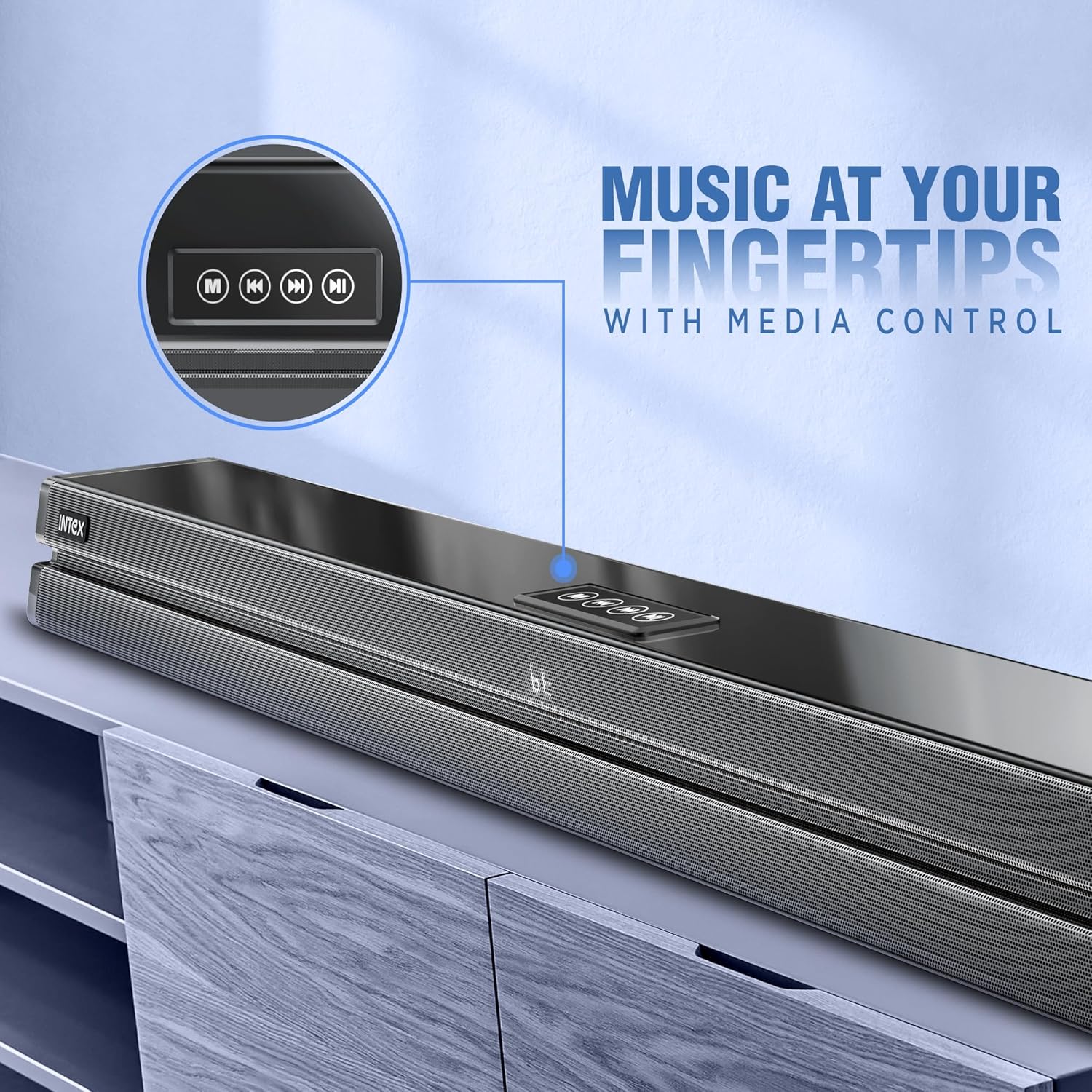 Intex BEAST-24000 Black 240W 2.1 Channel Surround Soundbar with 8 Inch Subwoofer and BT 5.0 - Image 5