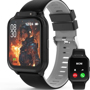 Kids Smart Watch 1.85 Inch Screen with Fitness Tracker, Sleep Monitor, 22/100+ Sport Modes, IP68 Waterproof, Heart Rate, Camera, Gift for 3-12 Year Olds
