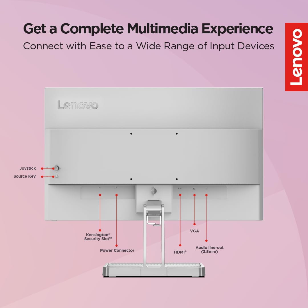 Lenovo L22i-40 22 inch FHD IPS Ultraslim Monitor, 75Hz, 99% sRGB, 4ms, Grey - Image 3