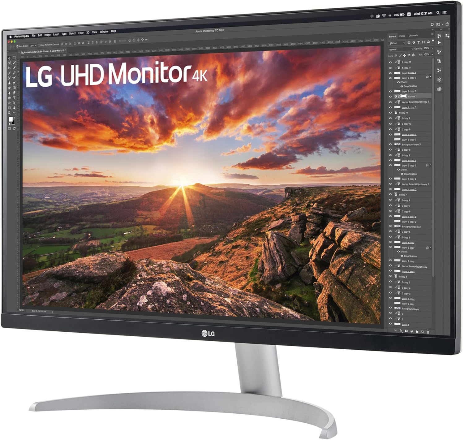 LG 27UP600-W 27-inch 4K UHD IPS Computer Monitor White AMD FreeSync VESA DisplayHDR 400 - Image 3