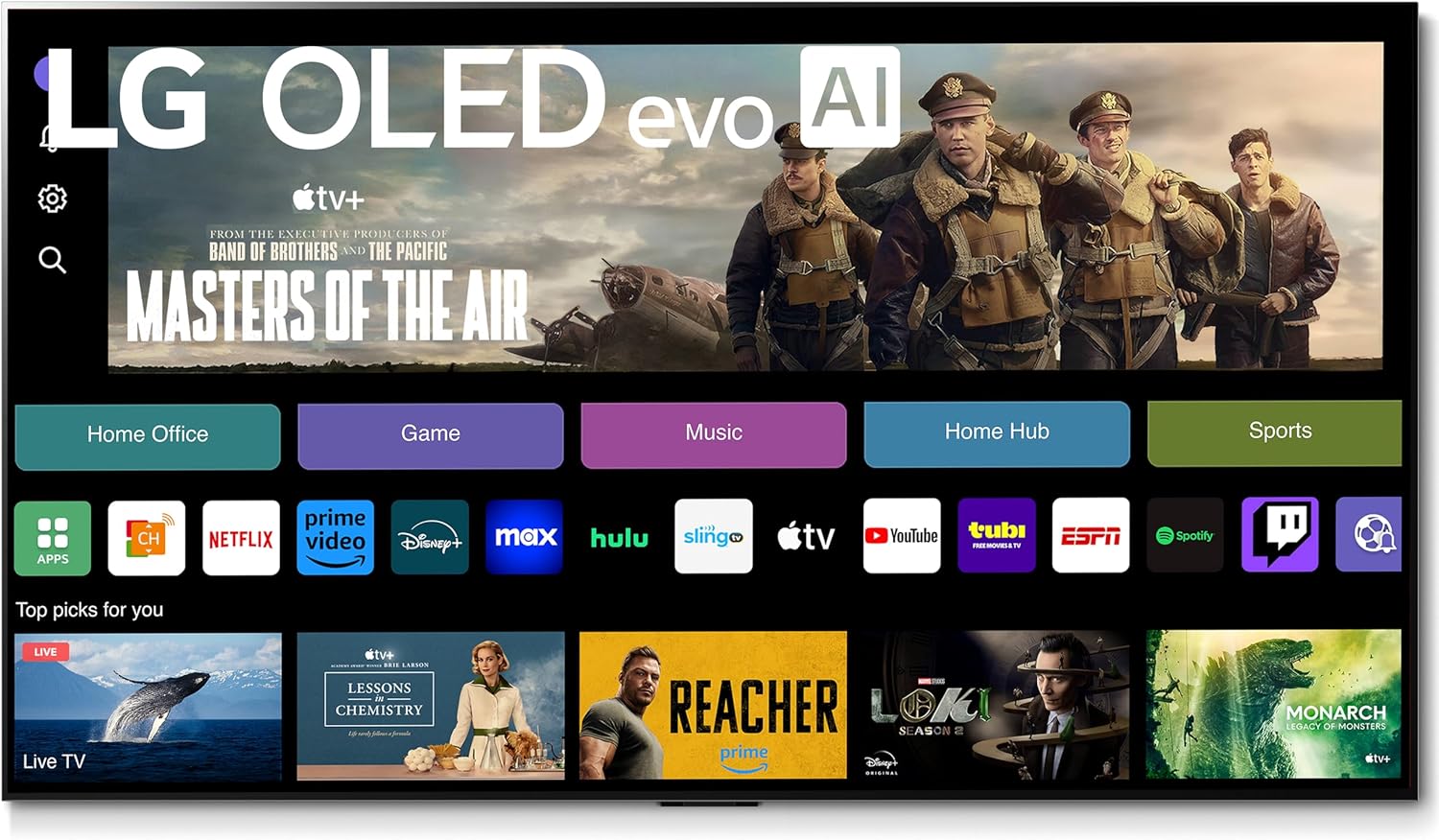 LG 55-Inch Class OLED evo G4 Series 4K Smart TV with AI Processor, Renewed - Image 2