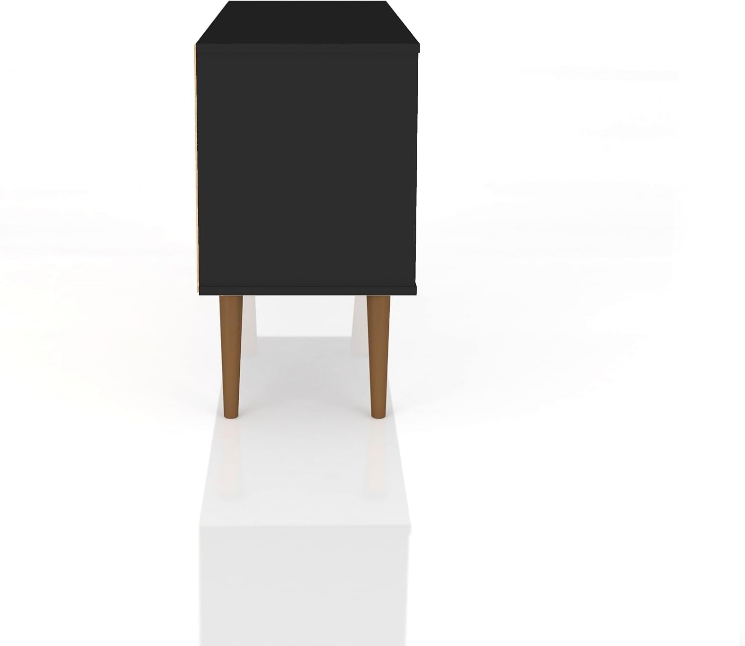 Manhattan Comfort Liberty 43" Wide Black Mid Century Modern TV Stand for TVs up to 46 Inches with Storage - Image 5