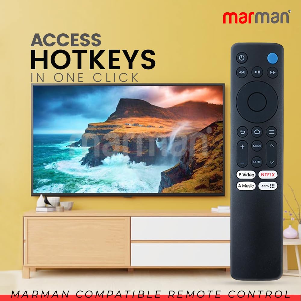 marman® Original Replacement Remote for Mi Redmi Fire TV L32R8-FVIN L43R8-FVIN HD Ready LED Smart Android Television Without Voice Command - Image 2