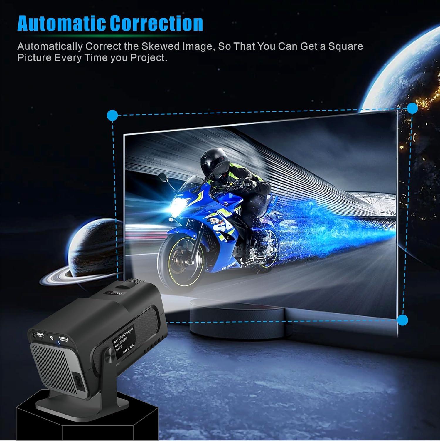 HY320 Portable Mini Projector Full HD 4K Support Android 11 WIFI 6 Bluetooth 5 300ANSI 130" Screen 270° Rotatable - Image 5