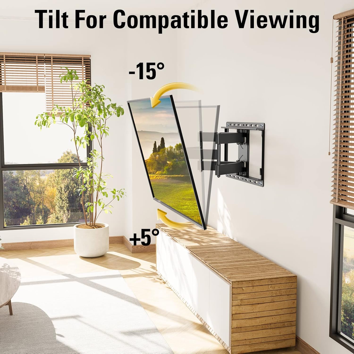 Mounting Dream Full Motion TV Wall Mount for 32-65 Inch TVs, Dual Articulating Arms, 99lbs Capacity - Image 3