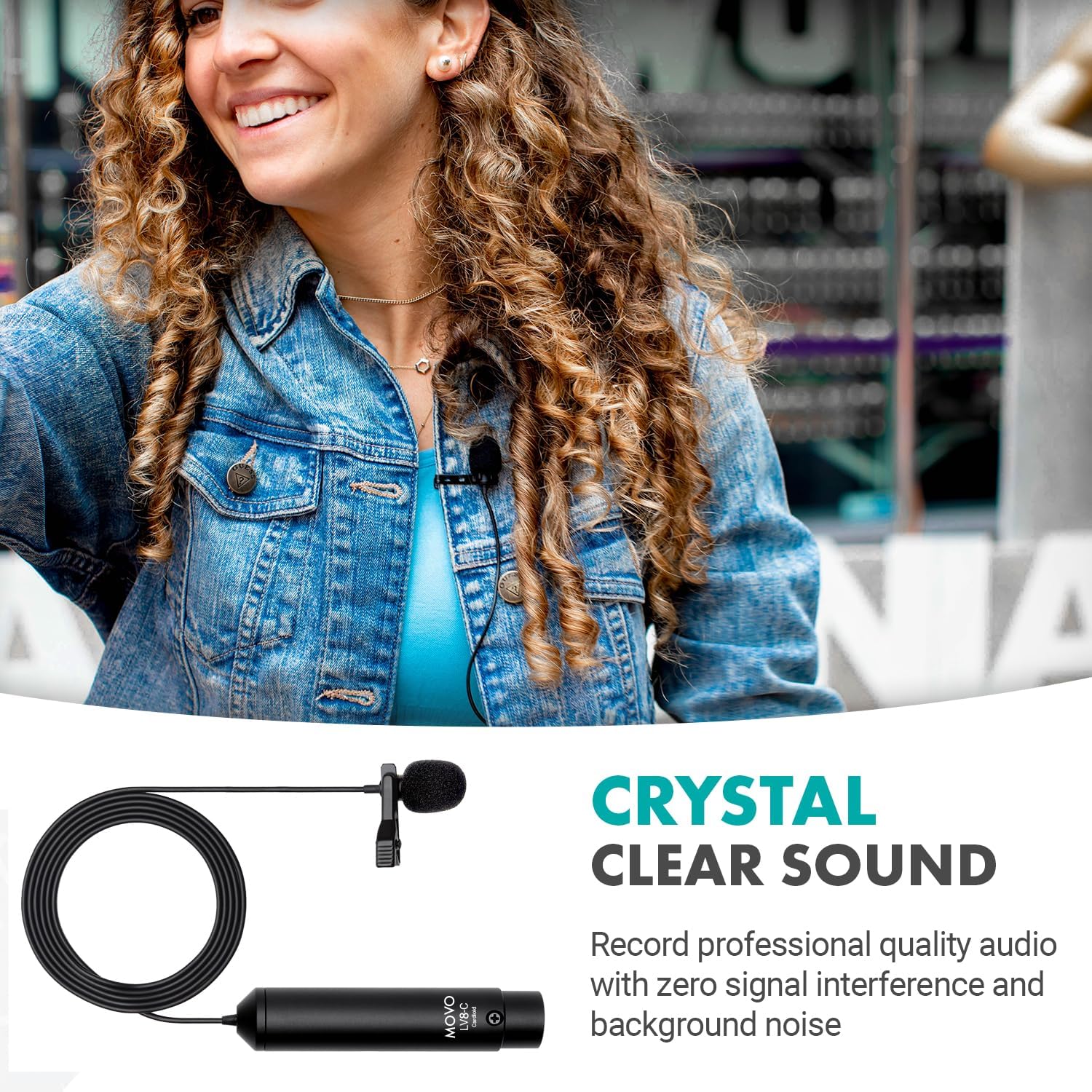 Movo LV8-C Broadcast Quality Cardioid XLR Condenser Lavalier Microphone 12mm Capsule for Accurate Voice Recording Kit - Image 4