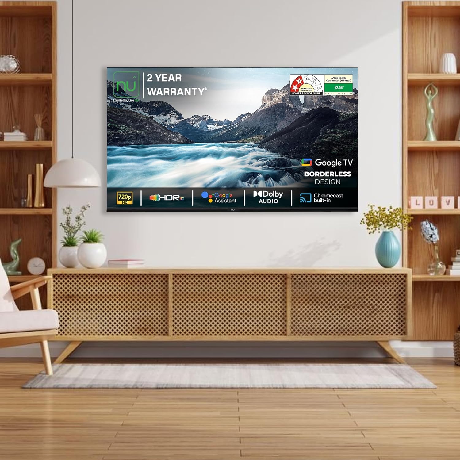 80cm 32 Inch New 2025 Borderless Series 720p HD QLED Smart Google TV LED32QUGNX - Image 8