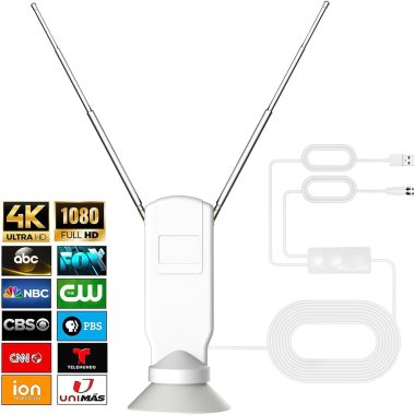 Omni Directional Long Range Indoor HDTV Antenna 4K/8K/1080p Free Local Channels Signal Booster CXYHMG-001