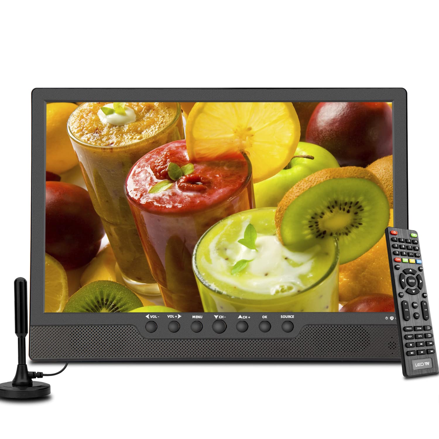 14-inch Portable TV Small Screen with Antenna, HDMI, USB, AV, ATSC Tuner, Battery Operated, Car Cord