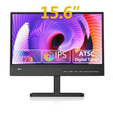 Othoig 15.6 Inch FHD 1080P IPS Flat Screen TV with ATSC Tuner and Car Charger