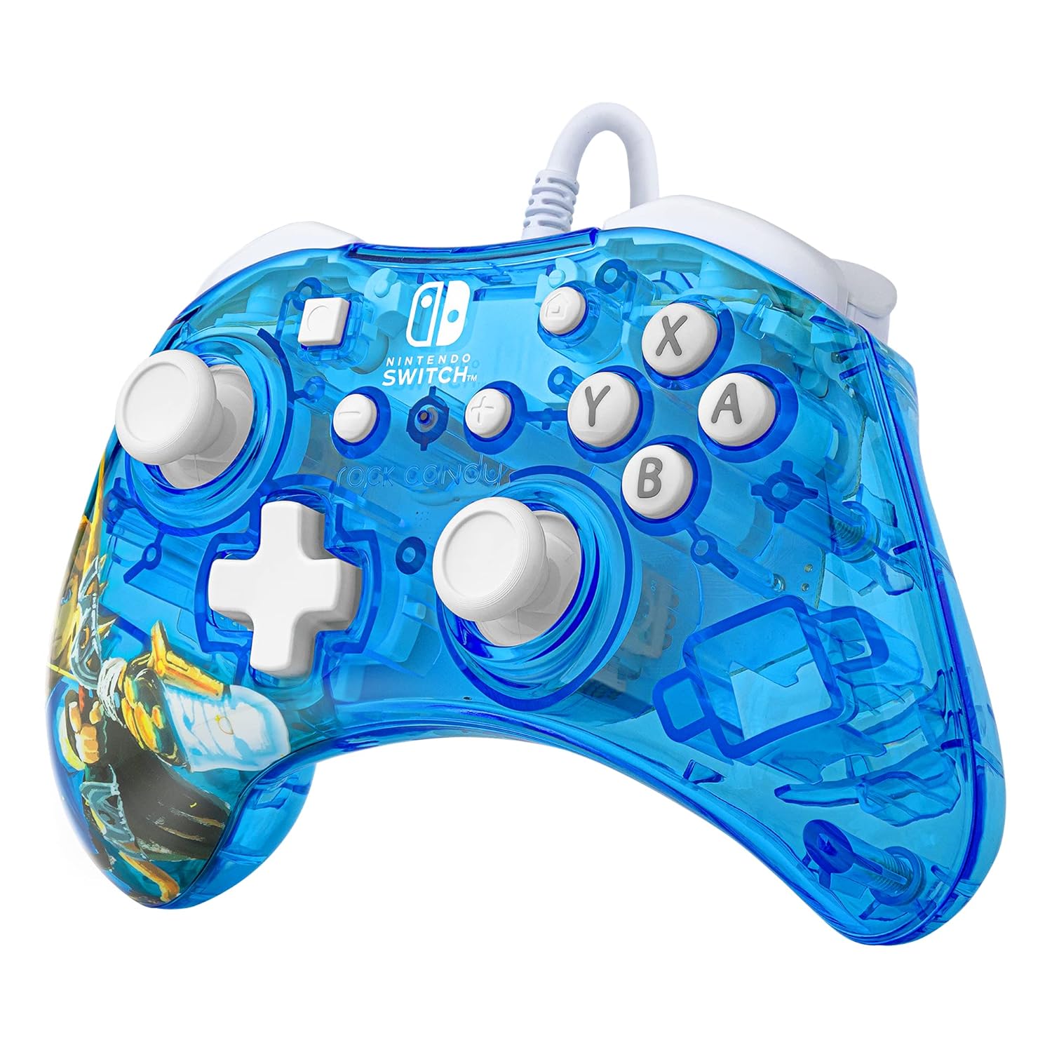 PDP Rock Candy Wired Gaming Controller for Nintendo Switch Zelda Blue See Through OLED Lite Compatible - Image 6