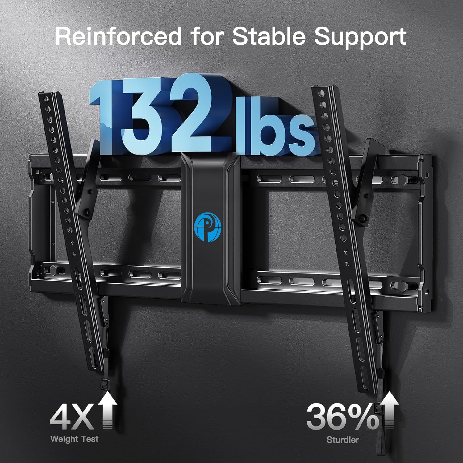 Pipishell 37-82 Inch TVs Tilting Wall Mount Bracket up to 132 lbs Low Profile Adjustable - Image 2
