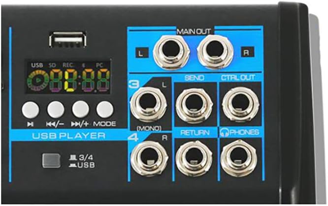 Pyle PMXU43BT 4 Channel Bluetooth USB DJ Studio Audio Mixer with 16-Bit DSP FX - Image 4