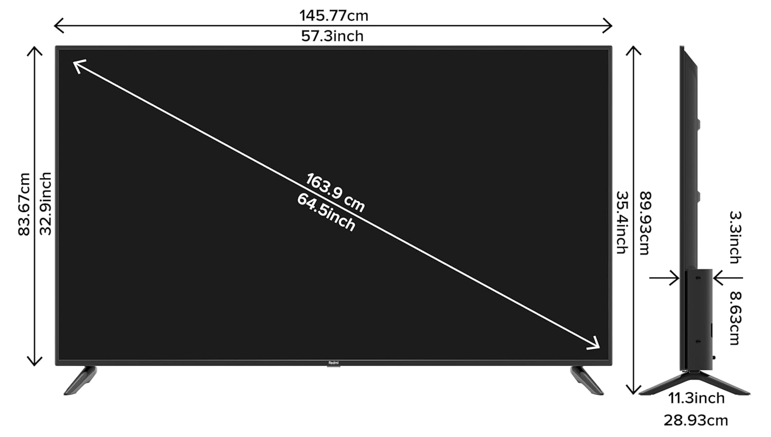 Redmi 65 Inch 4K Android Smart LED TV X65 Dolby Vision 30W Dolby Audio Black - Image 7