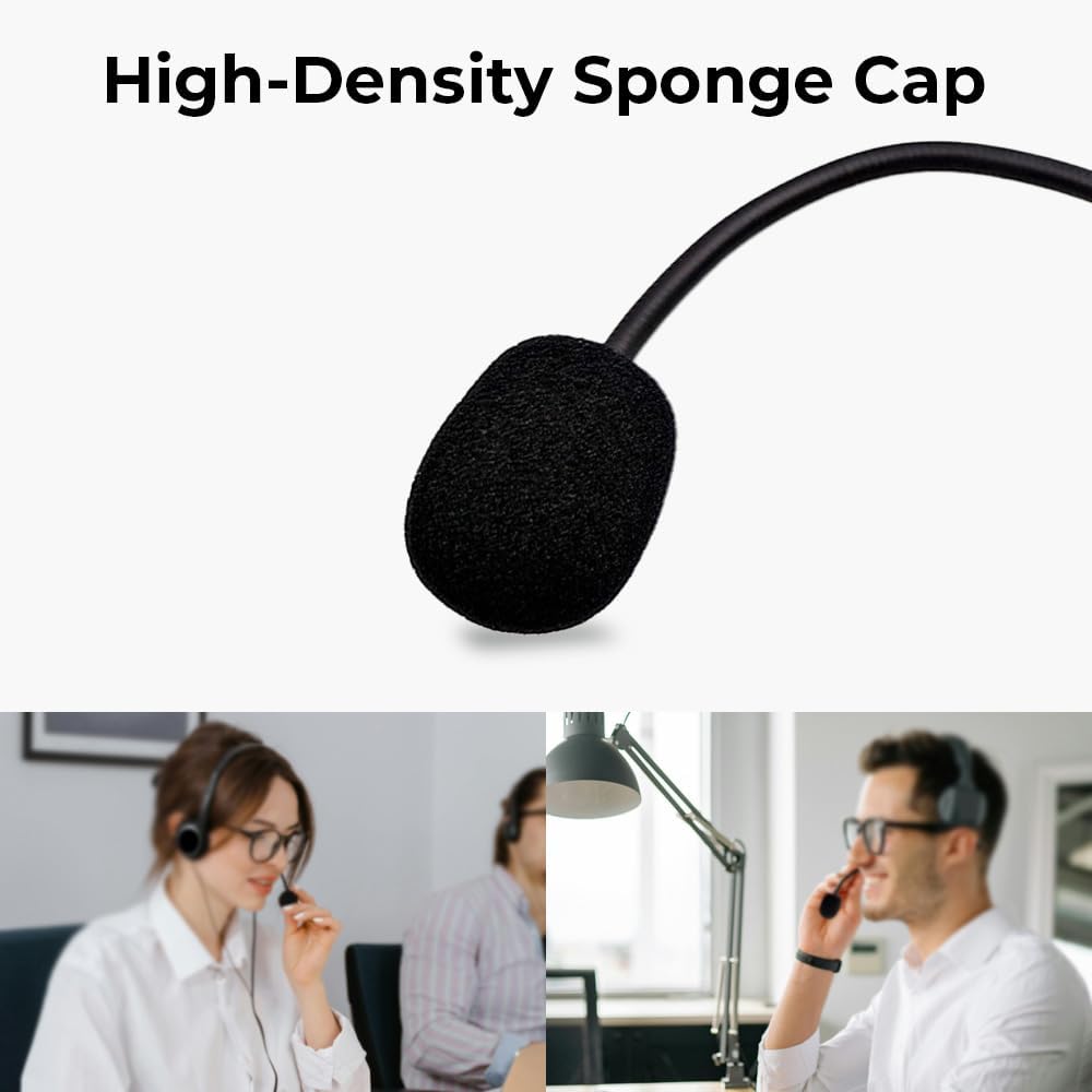 Logitech G PRO X Series Gaming Headset Replacement Microphone Detachable Noise Cancelling 3.5mm 2.5mm Cable 2 Pcs Foam Cover - Image 3
