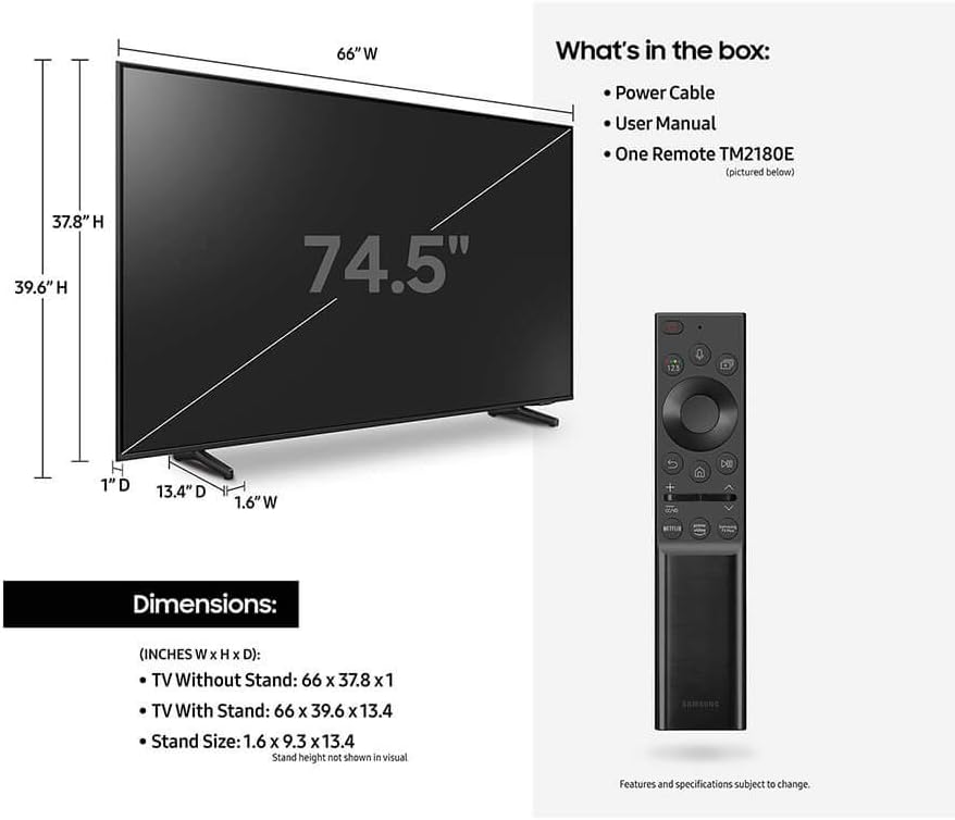 Samsung 75-Inch QLED Q60A Series 4K UHD Smart TV with Alexa Built-in 2021 Model - Image 5