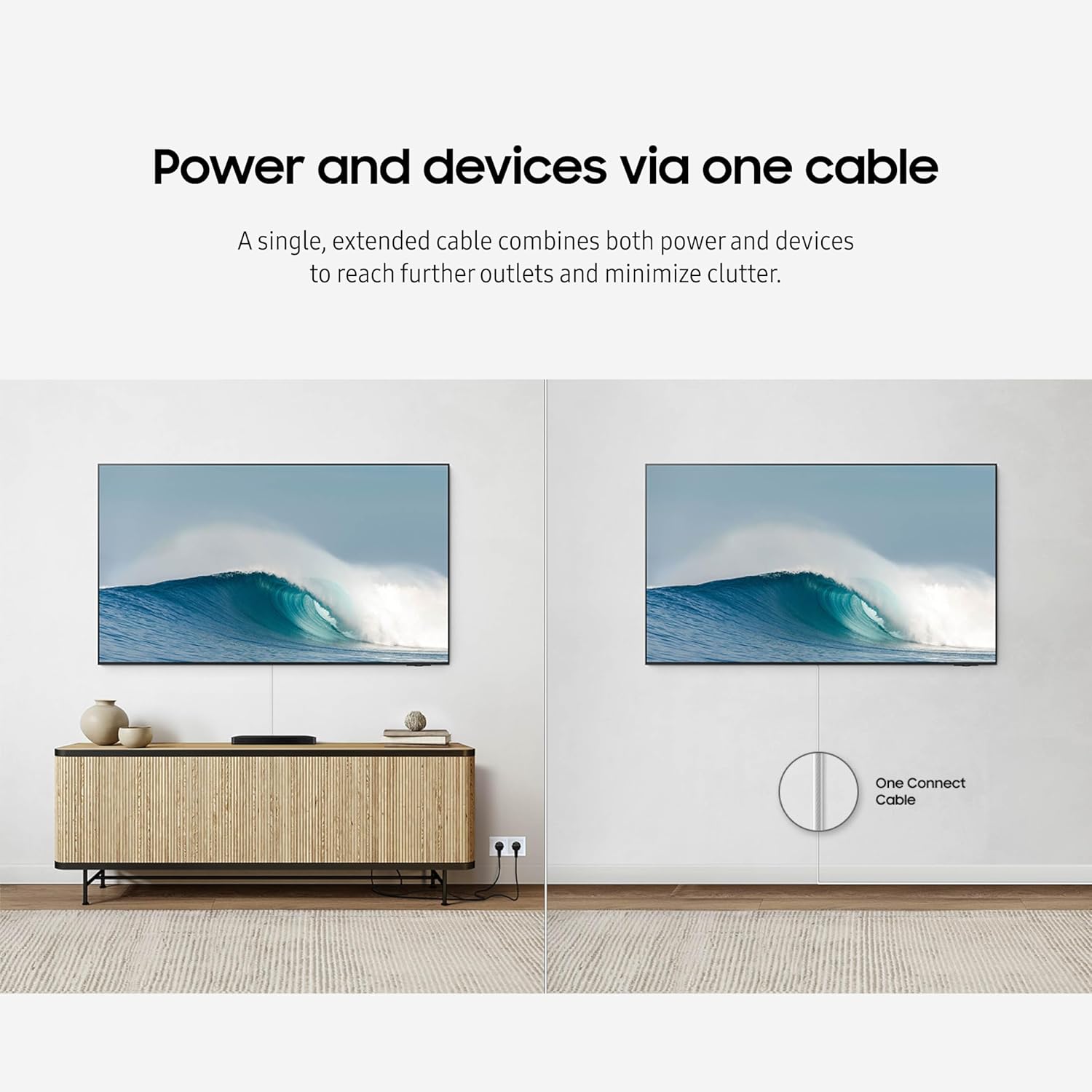 Samsung 2024 4K OLED TV One Connect Extended Cable VG-SOCC05/ZA White - Image 7