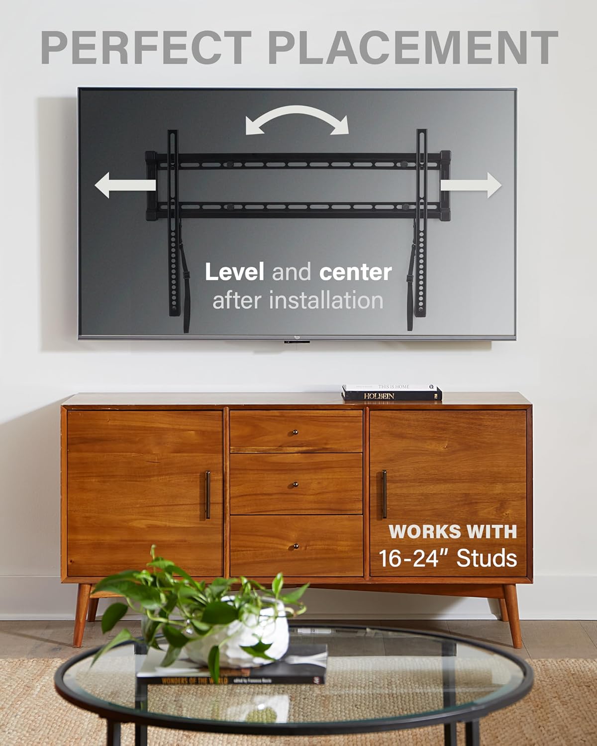 SANUS Low Profile Fixed TV Wall Mount 40-80 Inch TVs Slim 1 Inch Profile UL Certified - Image 7