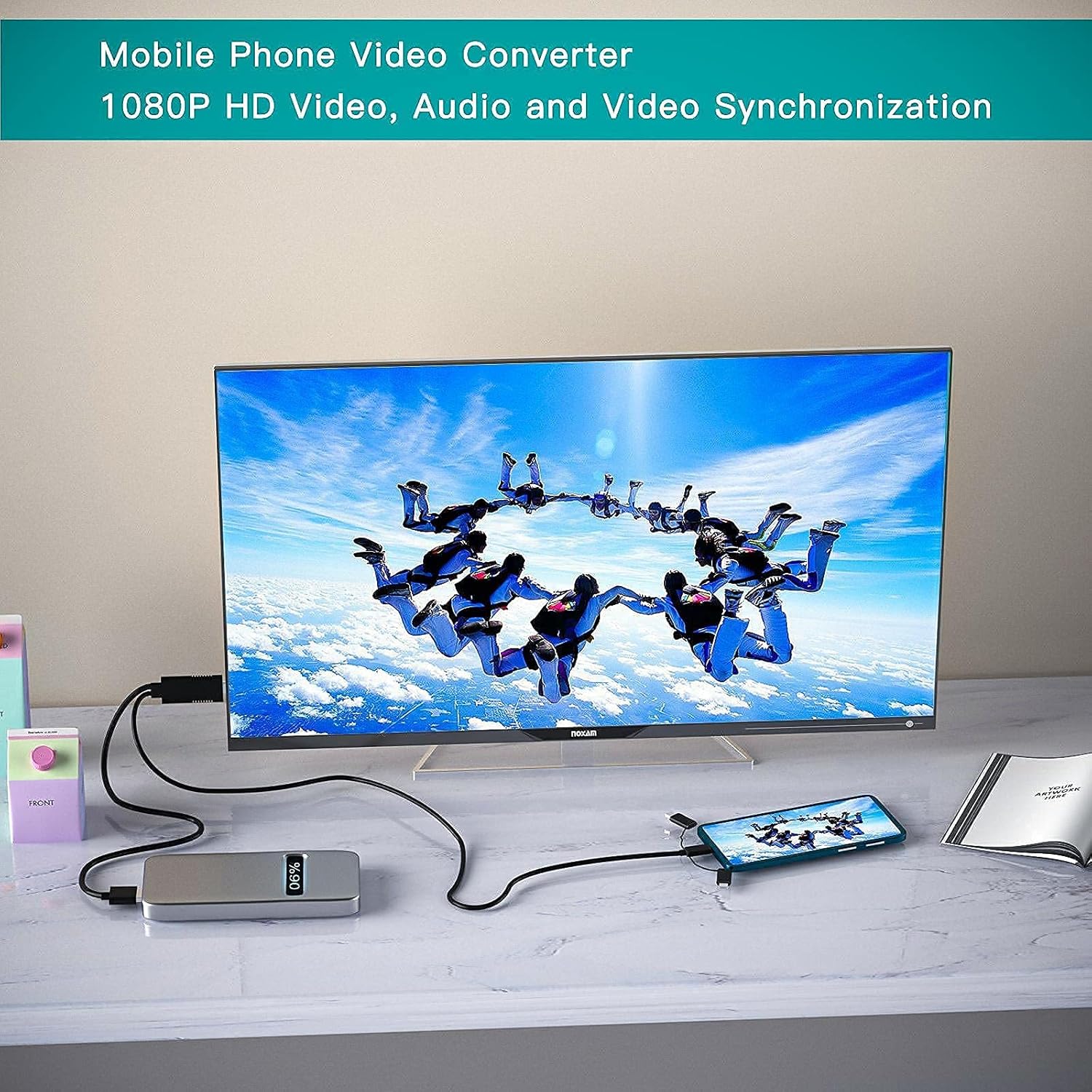 1080P Smartphone to TV Mirroring Adapter HDMI Projection Cable - Image 4