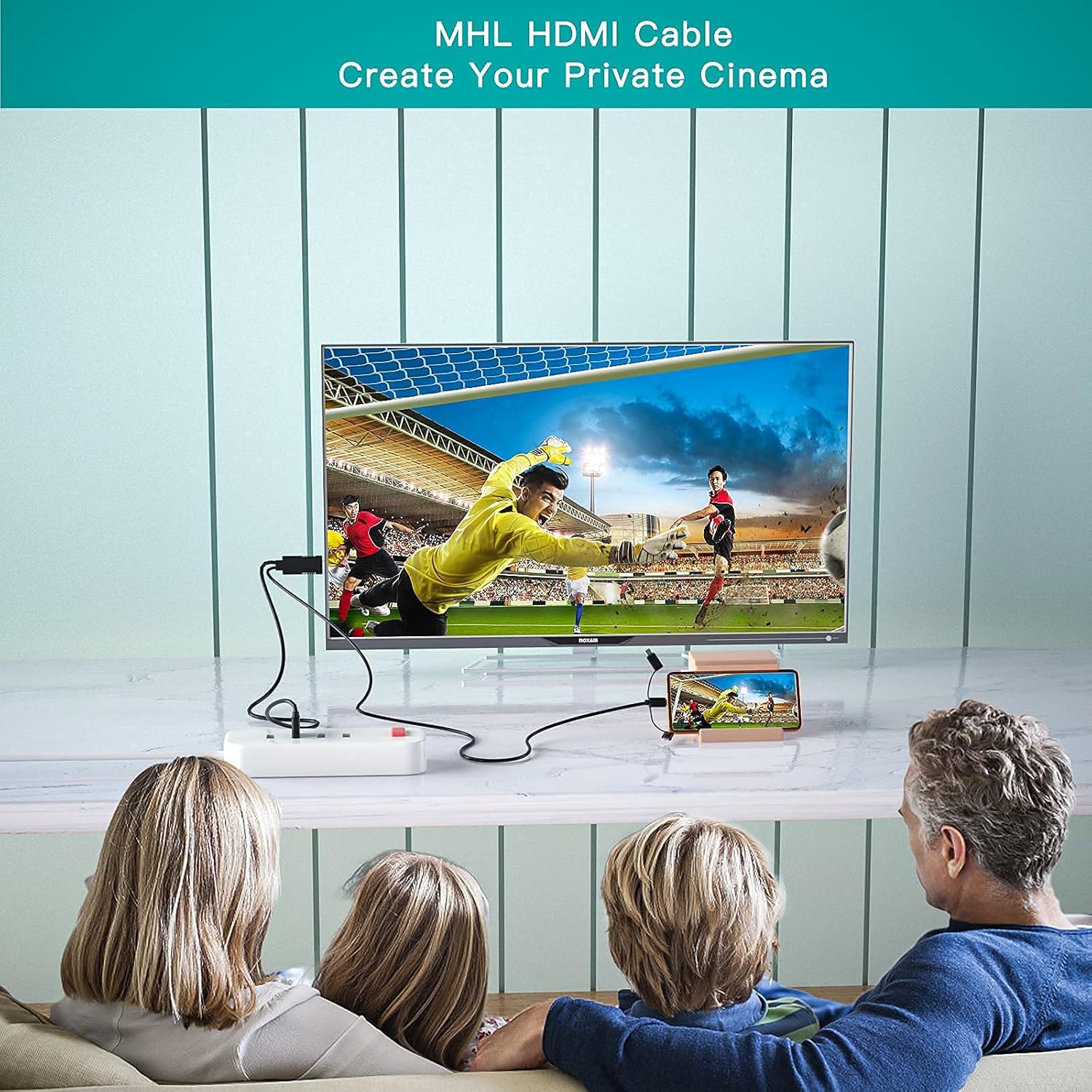 1080P Smartphone to TV Mirroring Adapter HDMI Projection Cable - Image 5
