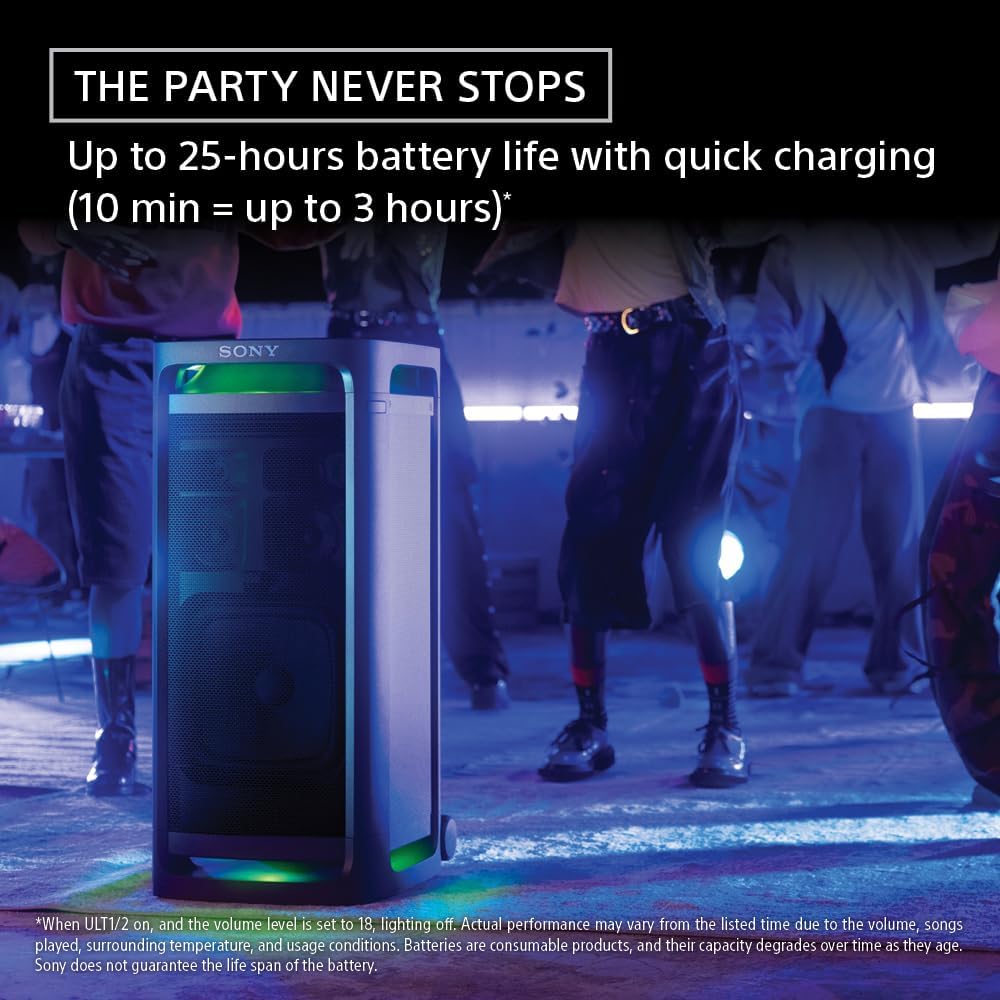 Sony ULT Tower 9 Portable Bluetooth Karaoke Party Speaker 25 Hour Battery Black - Image 5