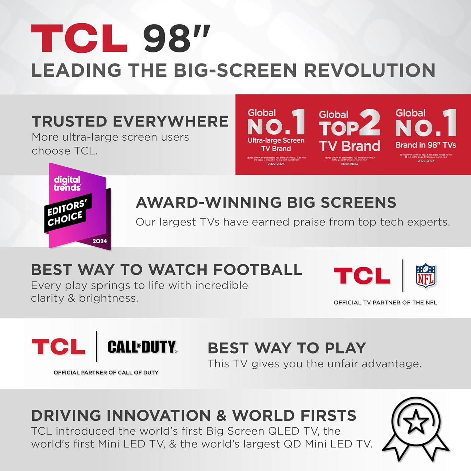 TCL 98-Inch Q65 QLED 4K UHD Smart TV with Google TV Dolby Vision HDR Pro+ 2024 Model - Image 5