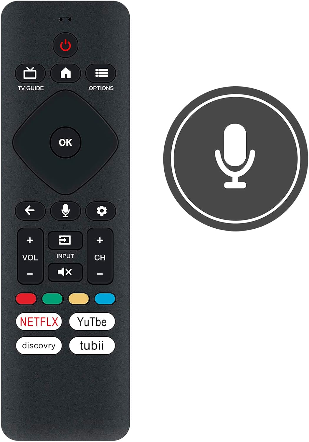 New Replacement URMT26CND002 RF439B Voice Remote Control for Philips Smart TVs with Netflix YouTube TUBI Buttons - Image 2