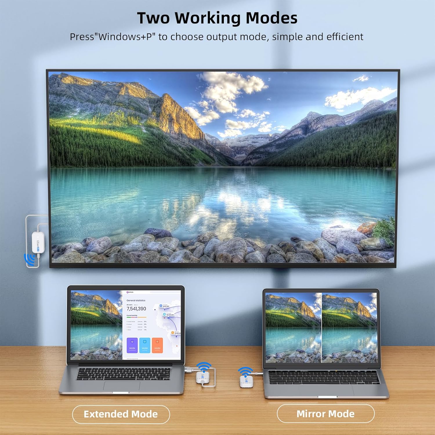 1080P 60Hz Wireless USB-C HDMI Transmitter Receiver Kit 98Ft, Streaming Audio Video from Laptop PC Smartphone to TV Projector - Image 5