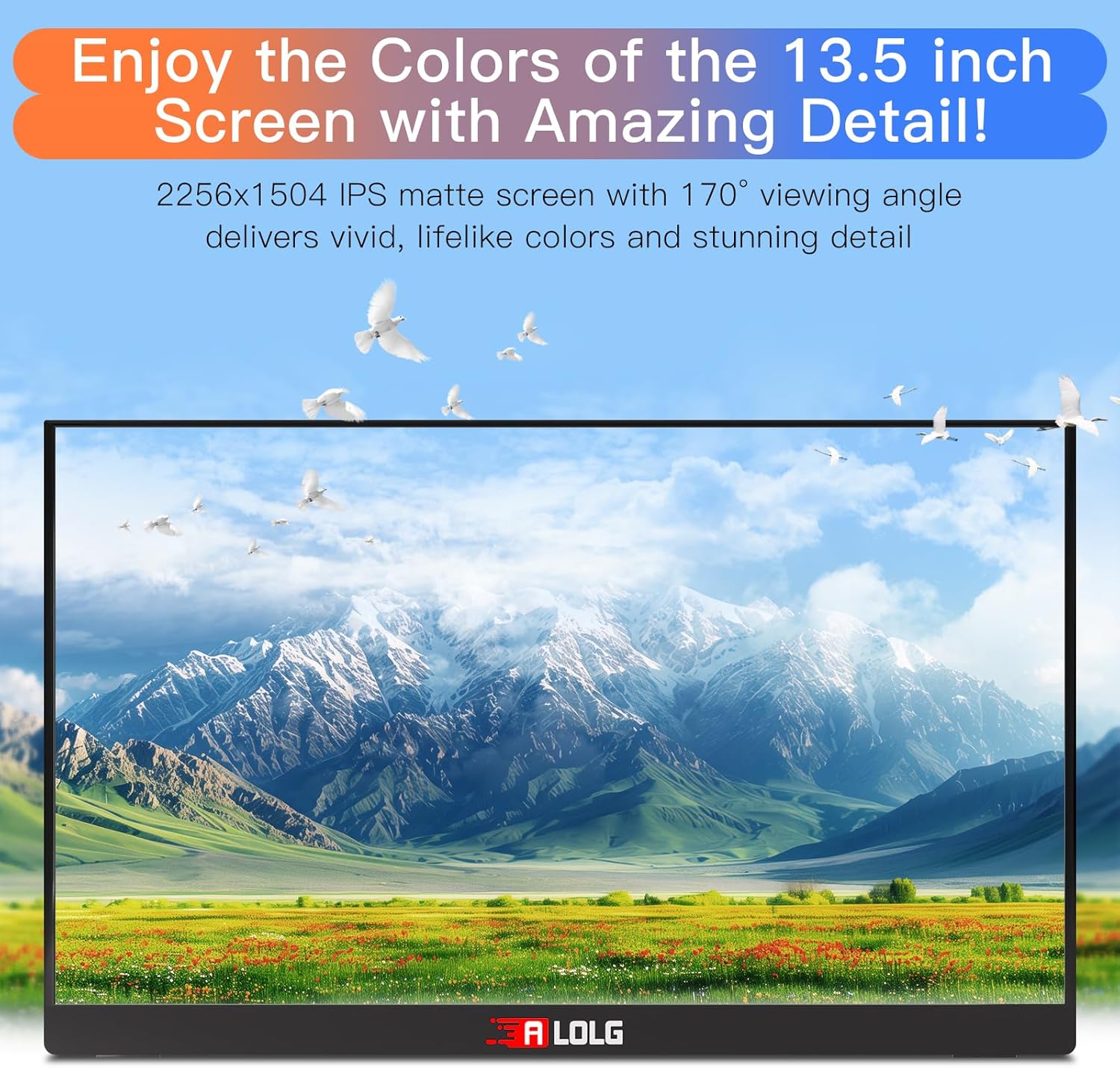 13.5 Inch 2K FHD 60Hz Portable Laptop Monitor with HDR IPS Panel and Smart Cover - Image 6