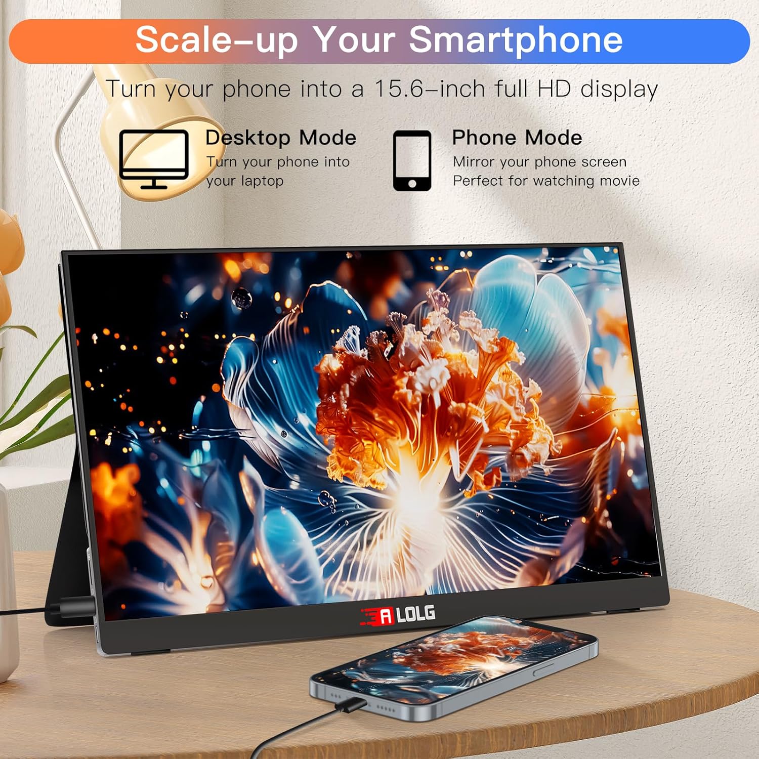 13.5 Inch 2K FHD 60Hz Portable Laptop Monitor with HDR IPS Panel and Smart Cover - Image 5