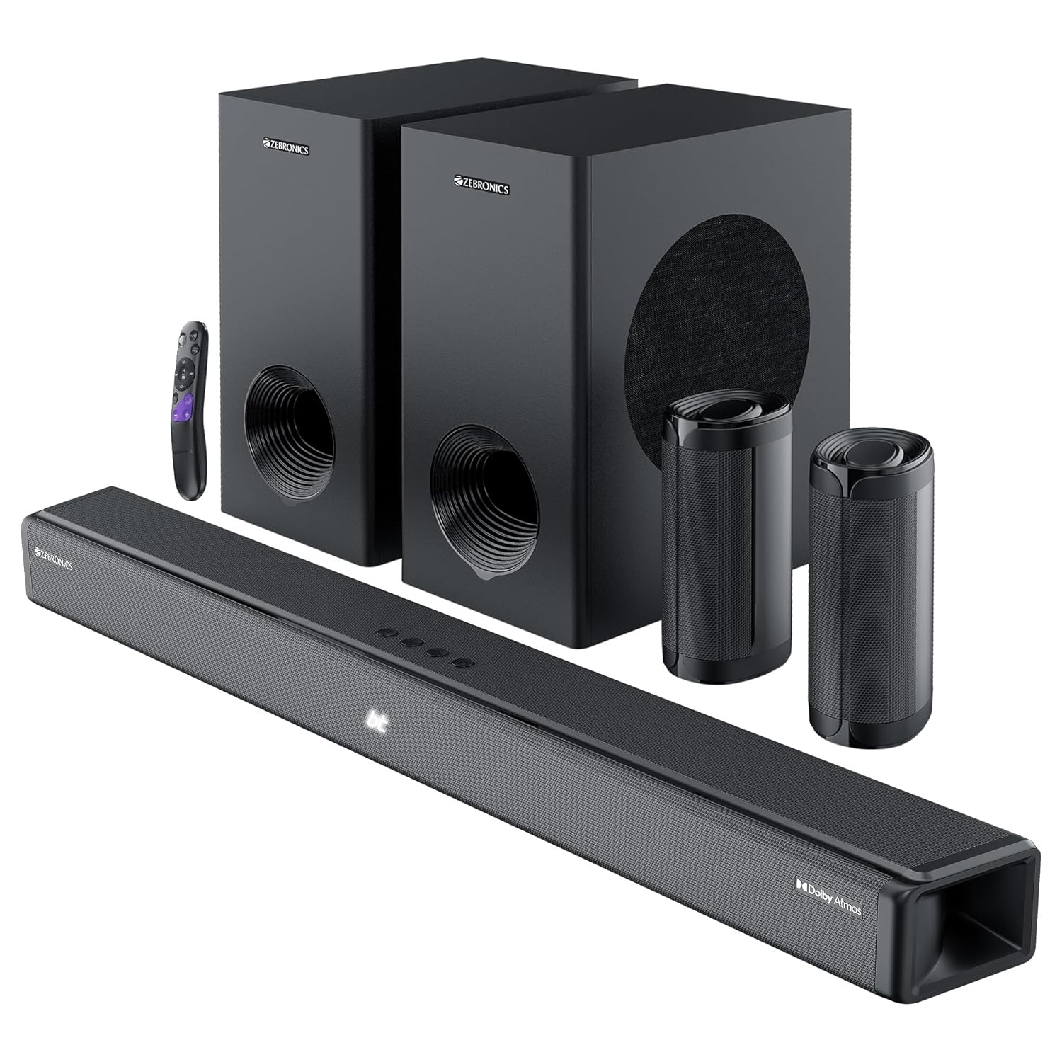 Zebronics Juke Bar 9775 650W 5.2.2 Channel Dolby Atmos Soundbar with Dual Wireless Subwoofers