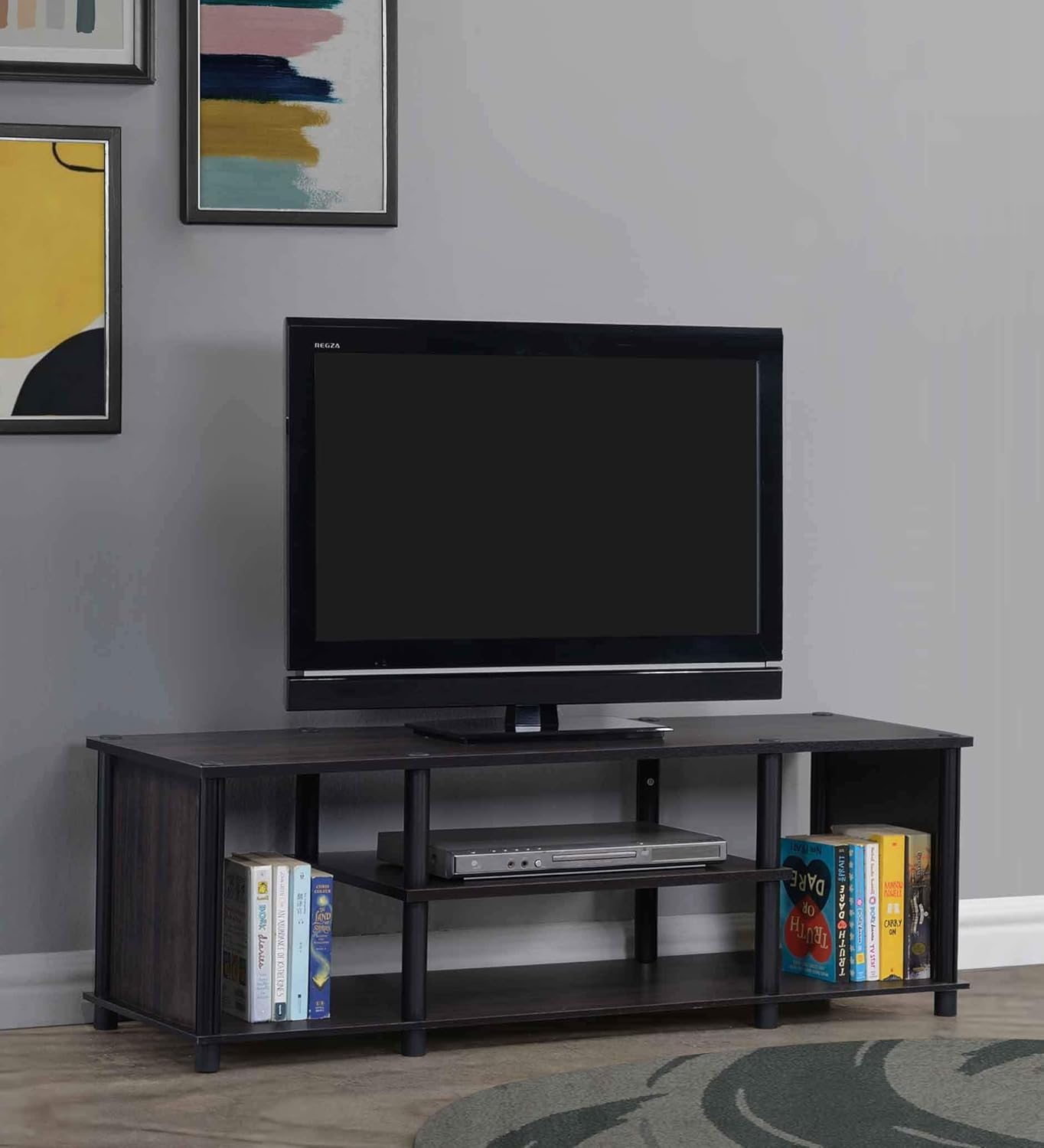 DeckUp TV1240B Engineered Wood TV Unit Dark Wenge Finish 50-inch Capacity