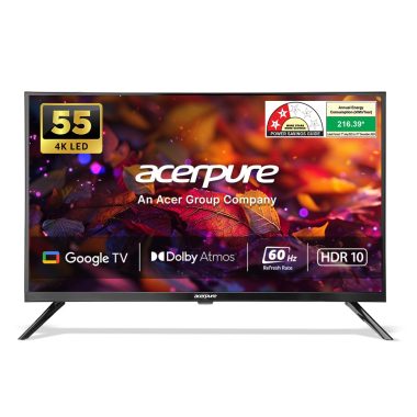 Acerpure Swift Series 55 Inch 4K UHD LED Smart Google TV Black AP55UG51ASFTD