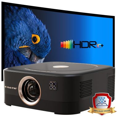 E GATE Duster 8X 1080p 4K HDR Android Projector 100% Dust Proof 800 ISO Lumen