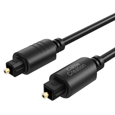 6 Foot Gold Plated Digital Optical Toslink Audio Cable for Home Theater Soundbar TV PS4 Xbox 1.8m Black