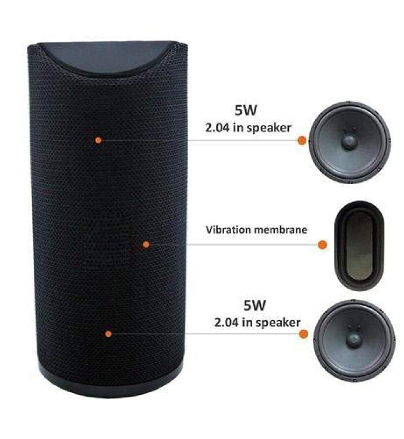 Waterproof TG113 Bluetooth Speaker with Ultra Boost Bass DJ Sound and USB FM AUX, perfect for LG W30 Pro. - Image 2