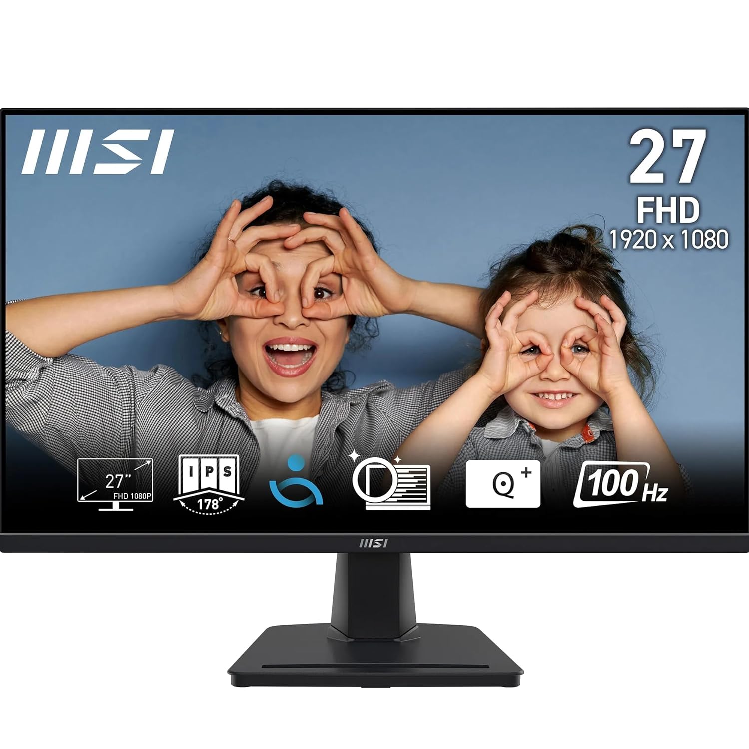 MSI PRO MP275 27" Full HD 1080p Office Monitor 100Hz IPS, Eye-Friendly, Speakers, Tilt