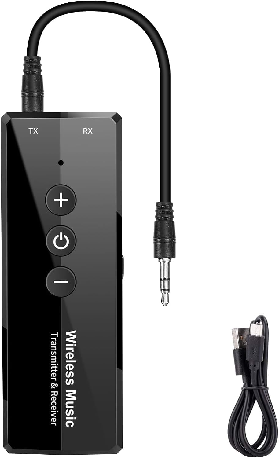 Portable Bluetooth 5.3 Transmitter Receiver 3-in-1 Wireless Audio Adapter for TV PC Car