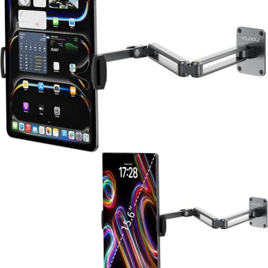 Foldable Aluminum Alloy Tablet Wall Mount Holder 360° Adjustable Arm for 7-15.6'' iPad Pro Air 13/11" 2024
