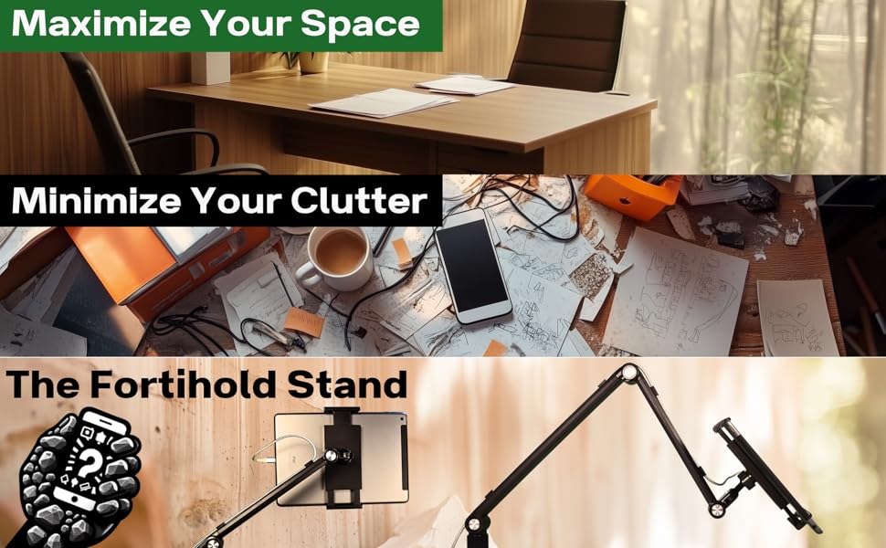 Minimalist clutter-free workspace.