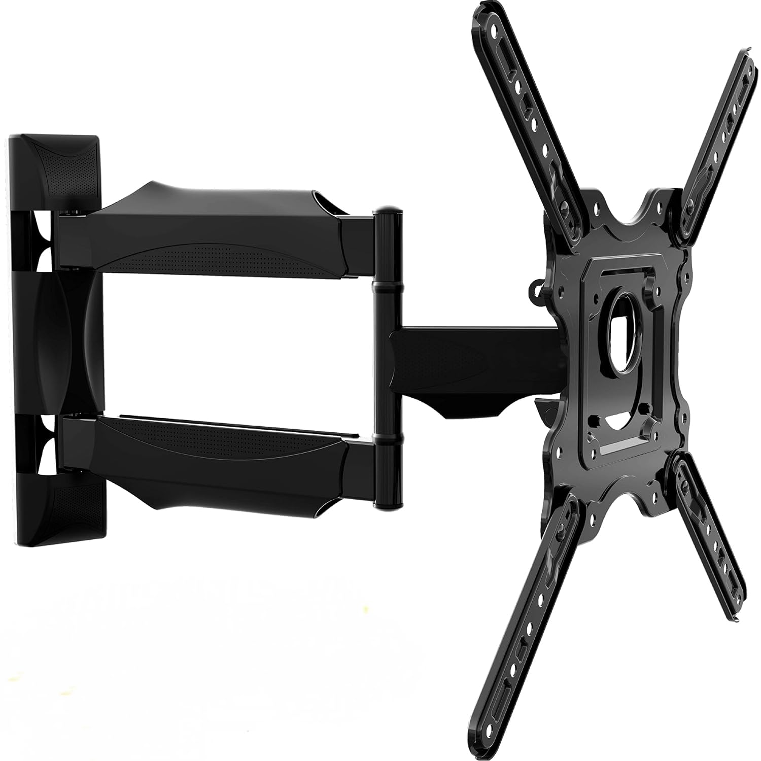 Lions Head Premium Full Motion TV Wall Mount for 43-55 Inch Flat Screens Swivels Tilts Rotates Black