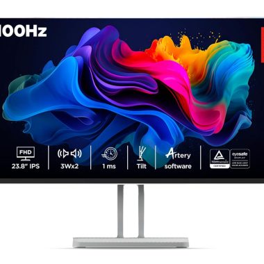 Lenovo L24i-4A 24 inch FHD IPS 100Hz 1ms FreeSync Monitor, Artery Cloud Grey