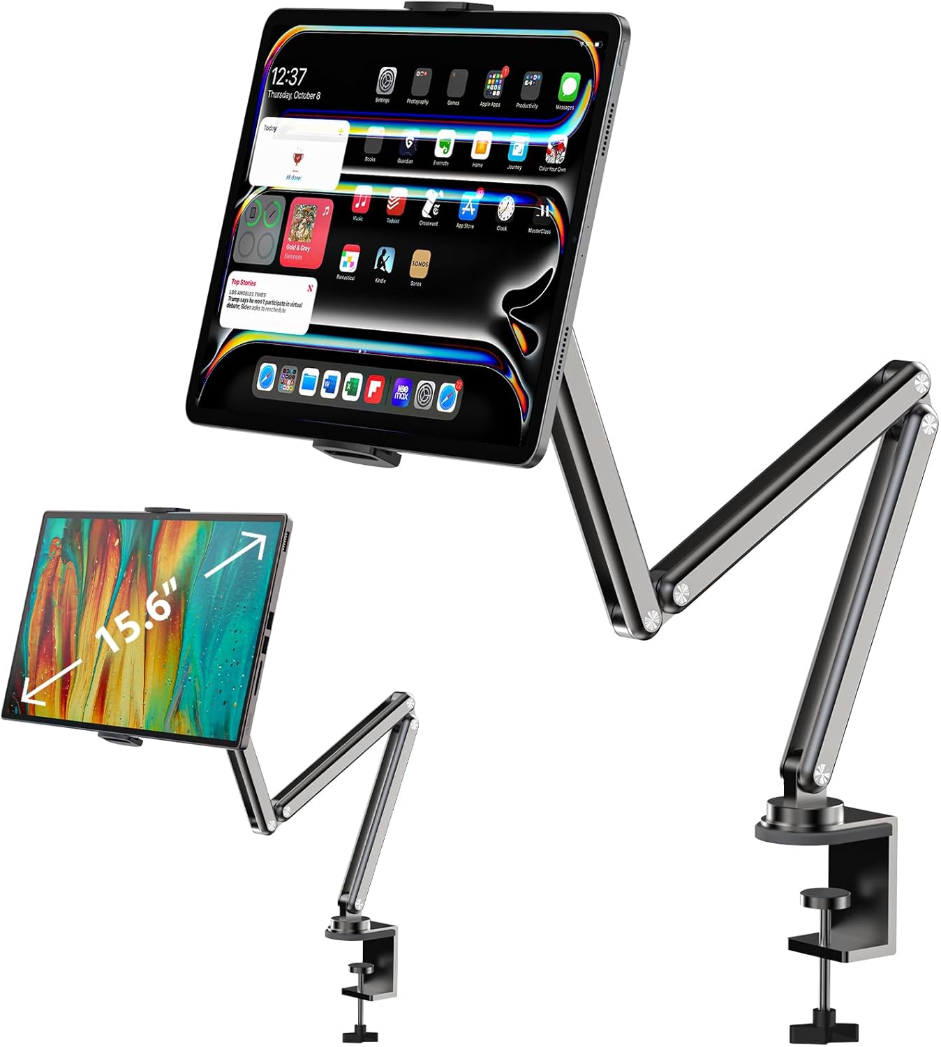 Adjustable Aluminum Alloy Desk Tablet Stand Holder Mount 13-inch Compatible iPad Pro Air Mini
