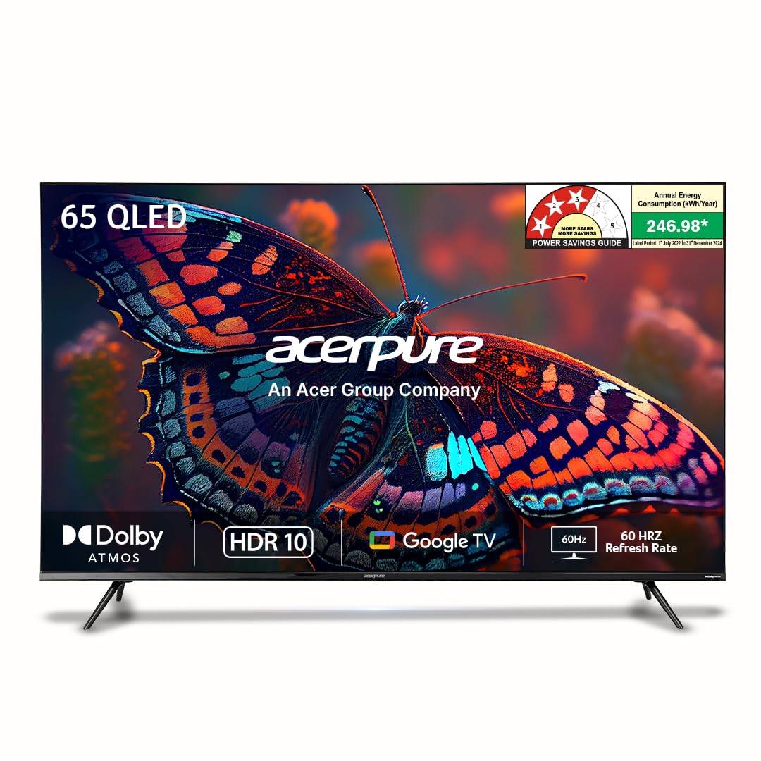 Acerpure 65 Inch QLED 4K Smart Google TV - New Condition
