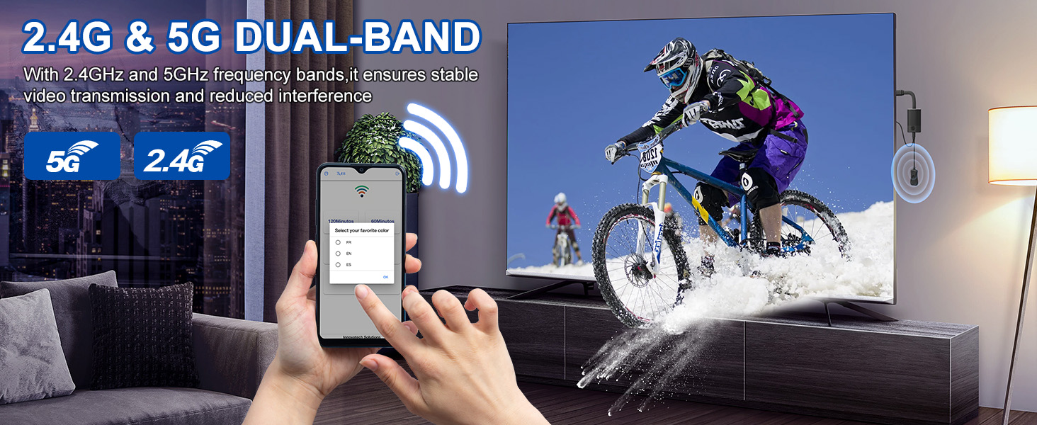 Wireless HDMI display dongle adapter