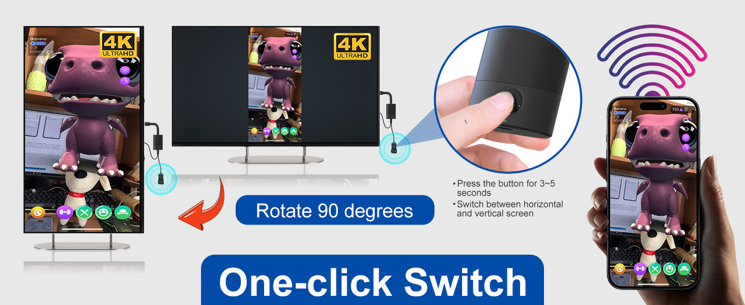 Wireless HDMI display dongle adapter